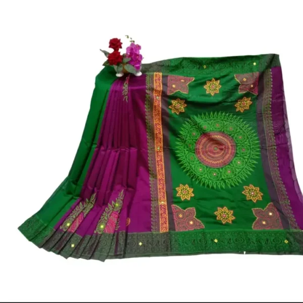 Boutique Design Block Dupion Silk Saree – Premium Quality